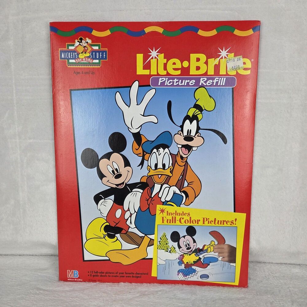 Vintage Lite-Brite Disney Mickey Picture Refill MB New Sealed